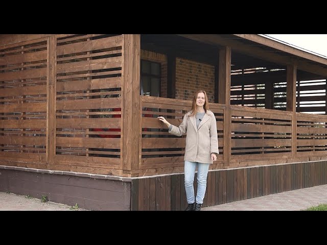 «Деревянная веранда к дому Витязь 3,3х7м. Краткий обзор. Мастерская Беседок.»